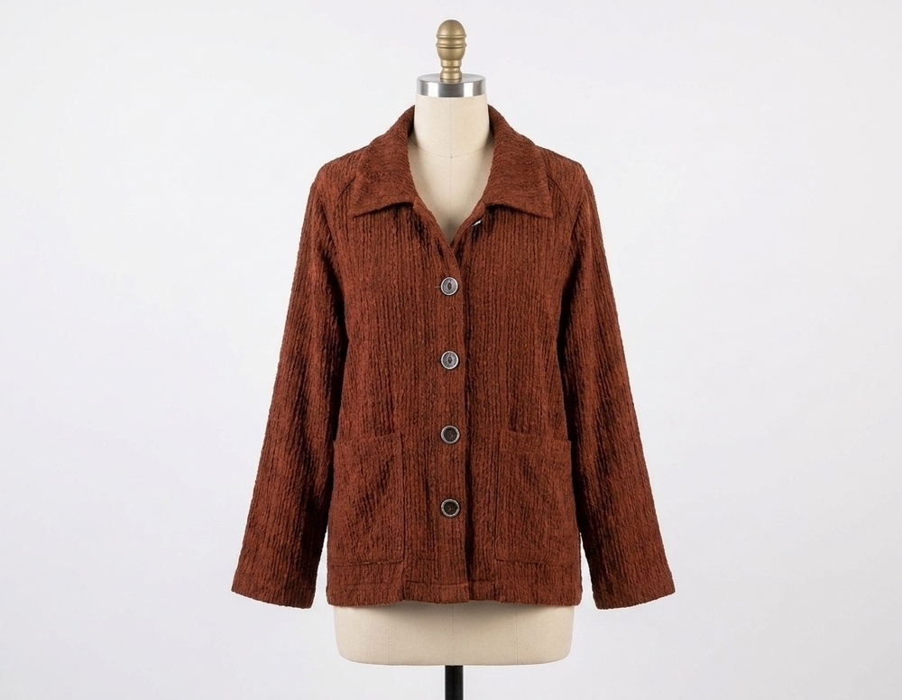 NEW HABITAT rustic stretch cord cargo jacket in ginger